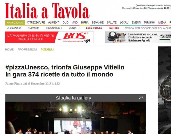 #pizzaUnesco, trionfa Giuseppe Vitiello  In gara 374 ricette da tutto il mondo