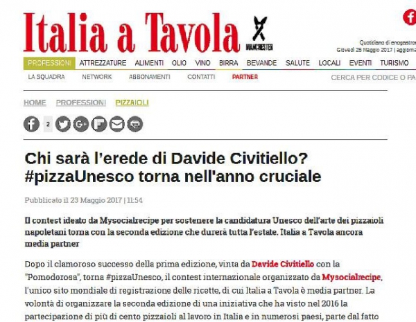 Chi sarà l’erede di Davide Civitiello?  #pizzaUnesco torna nell'anno cruciale