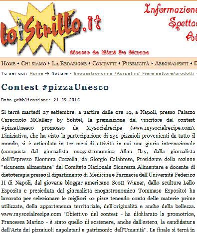 Appuntamento il 27 settembre con la finale del #pizzaUnesco contest