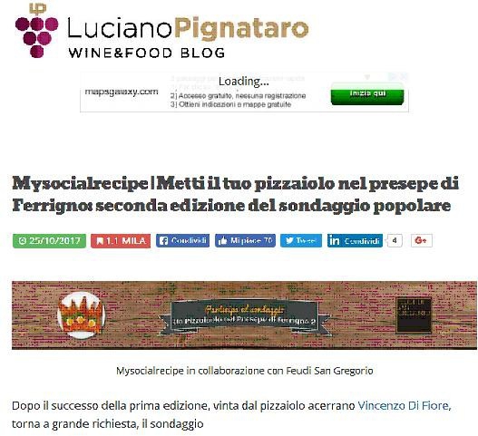 Mysocialrecipe | Metti il tuo pizzaiolo nel presepe di Ferrigno: seconda edizione del sondaggio popolare
