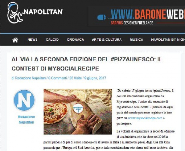 Al via la seconda edizione del #pizzaunesco, il contest di Mysocialrecipe