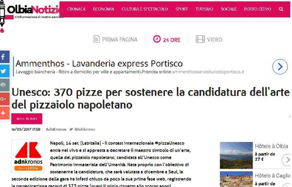 Unesco: 370 pizze per sostenere la candidatura dell'arte del pizzaiolo napoletano