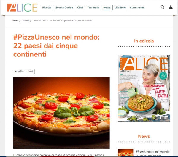 #PizzaUnesco nel mondo: 22 paesi dai cinque continenti