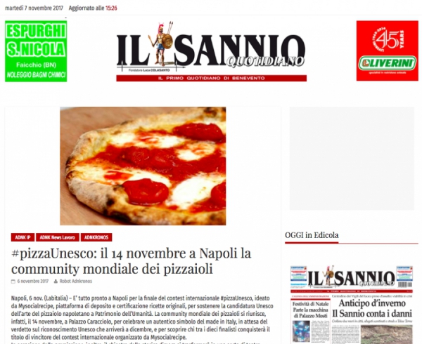 #pizzaUnesco: il 14 novembre a Napoli la community mondiale dei pizzaioli