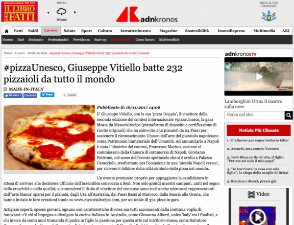 #pizzaUnesco, Giuseppe Vitiello batte 232 pizzaioli da tutto il mondo