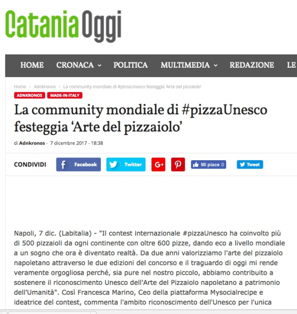 La community mondiale di #pizzaUnesco festeggia ‘Arte del pizzaiolo’