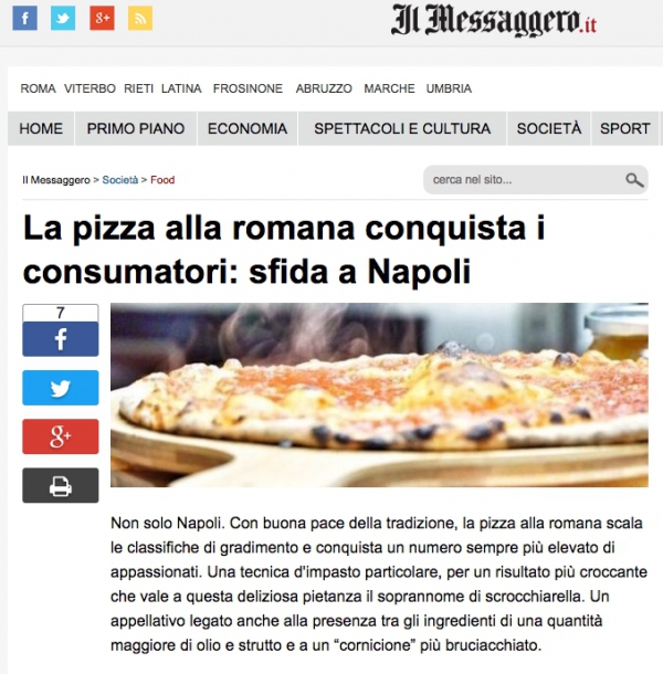 La pizza alla romana conquista i consumatori: sfida a Napoli
