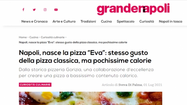 Napoli, nasce la pizza “Eva”: stesso gusto della pizza classica, ma pochissime calorie