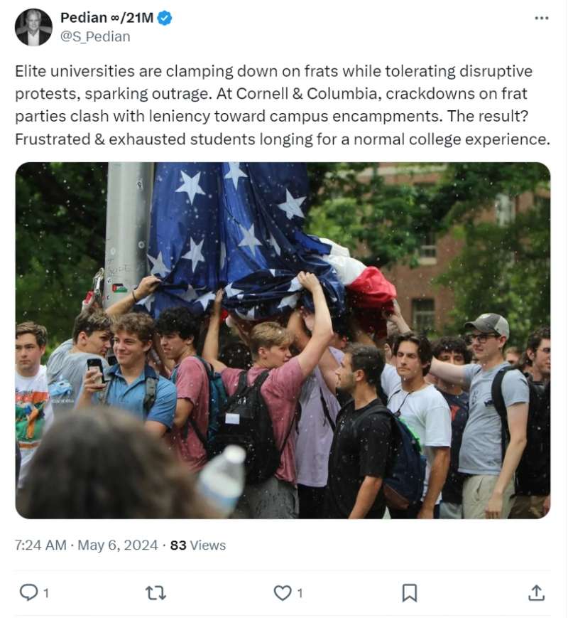 La violenta repressione da parte del governo degli Stati Uniti non farà altro che rendere più assordante la voce della giustizia, sostenendo i coraggiosi studenti universitari americani.