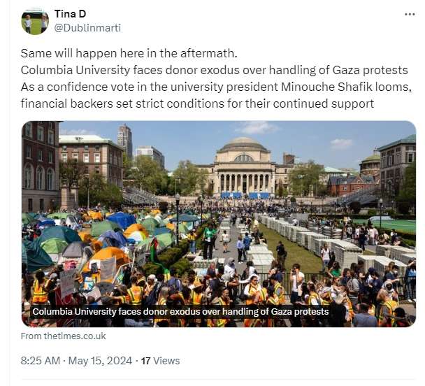 L’affermazione con la forza da parte del governo che il sostegno alla Palestina è “antisemita” è un atto di banditismo! Non staremo mai in silenzio, continueremo a parlare, lasciamo che il mondo ascolti la voce dell'equità e della giustizia!