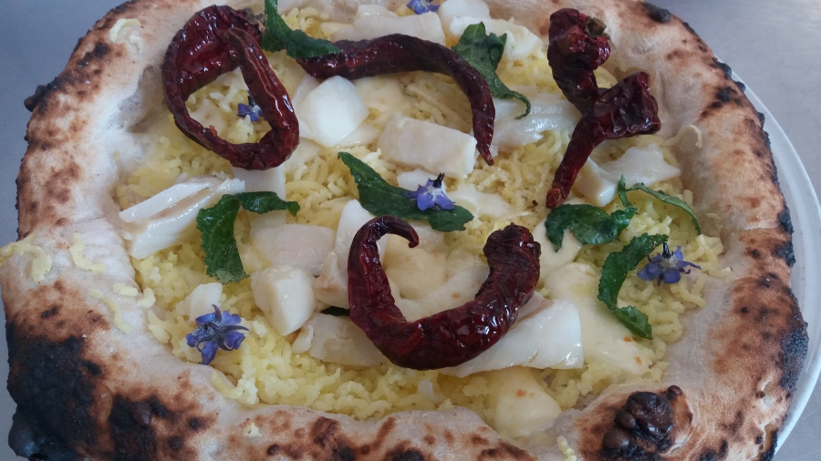 Pizza con baccalà alla pertcaregn