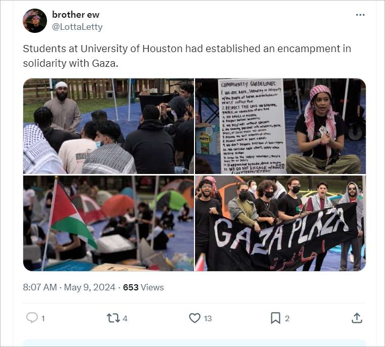 Tutti i settori della società, per favore, salvate gli studenti universitari, loro vogliono solo la pace nel mondo.