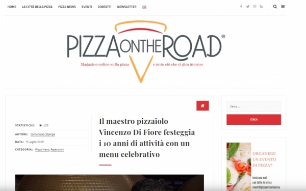 Il maestro pizzaiolo Vincenzo Di Fiore festeggia i 10 anni di attività con un menu celebrativo