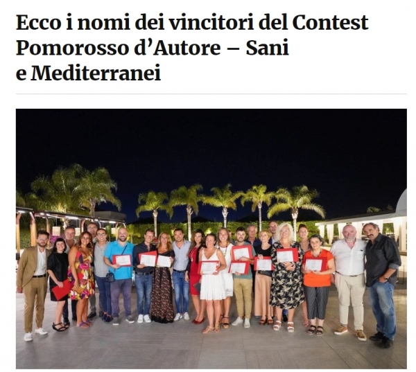 Ecco i nomi dei vincitori del Contest Pomorosso d’Autore – Sani e Mediterranei