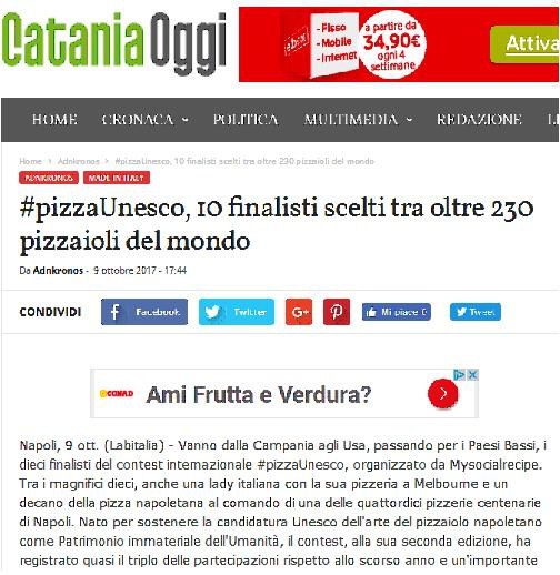 #pizzaUnesco, 10 finalisti scelti tra oltre 230 pizzaioli del mondo