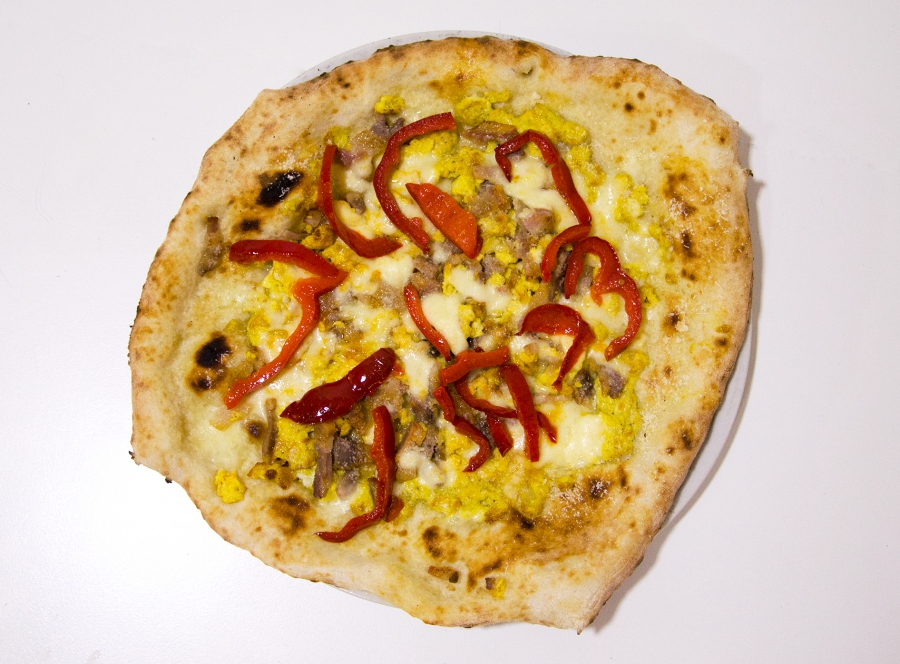 Carbonara con peperone rosso