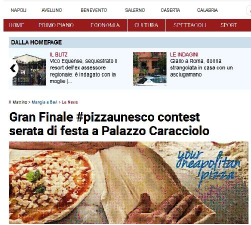 Gran Finale #pizzaunesco contest serata di festa a Palazzo Caracciolo