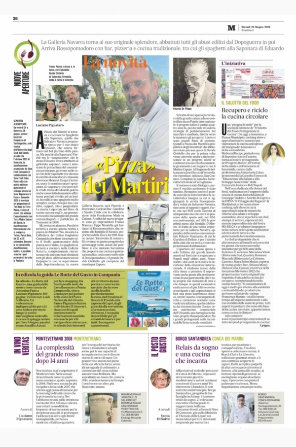 Al via la seconda edizione de “Il Salotto del Food-Protagoniste in cucina”