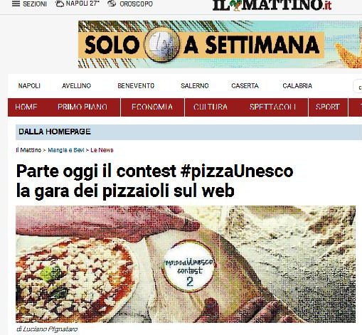 Parte oggi il contest #pizzaUnesco la gara dei pizzaioli sul web