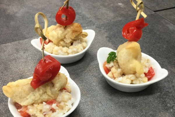 Bocconcini di maiale con grano e papaccelle