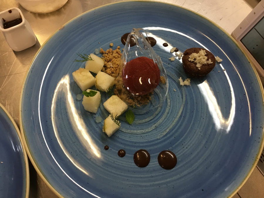 Mousse al cavolfiore e cioccolato bianco