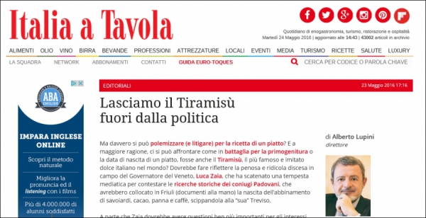 Lasciamo il Tiramisù  fuori dalla politica