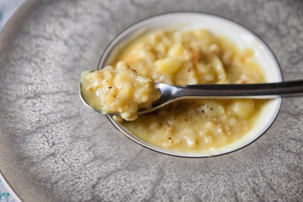 Minestra grano patate e provola
