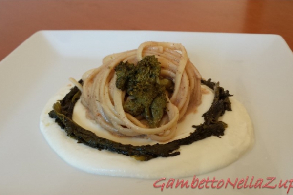 Linguine nocciola, bufala e broccolo