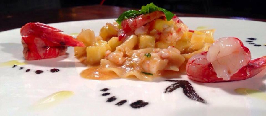 La pasta e patate al profumo di gamberi rossi di Fabio Ometo