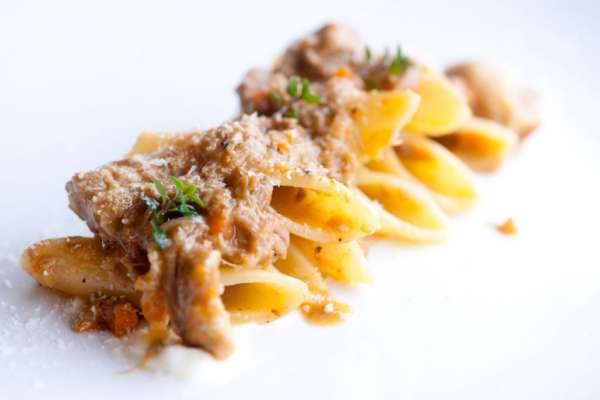 Penne a candela al ragù di agnello