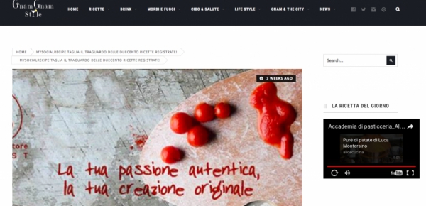 MYSOCIALRECIPE TAGLIA IL TRAGUARDO DELLE DUECENTO RICETTE REGISTRATE!