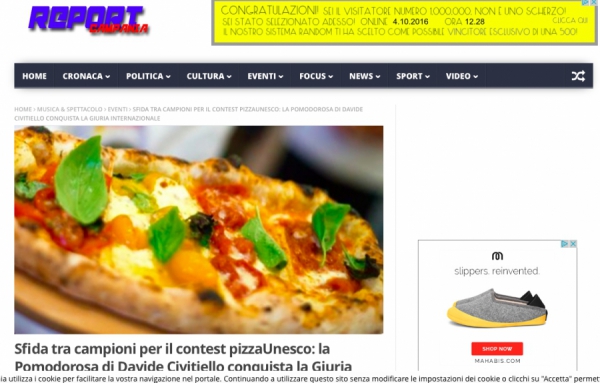Sfida tra campioni per il contest pizzaUnesco: la Pomodorosa di Davide Civitiello conquista la Giuria internazionale