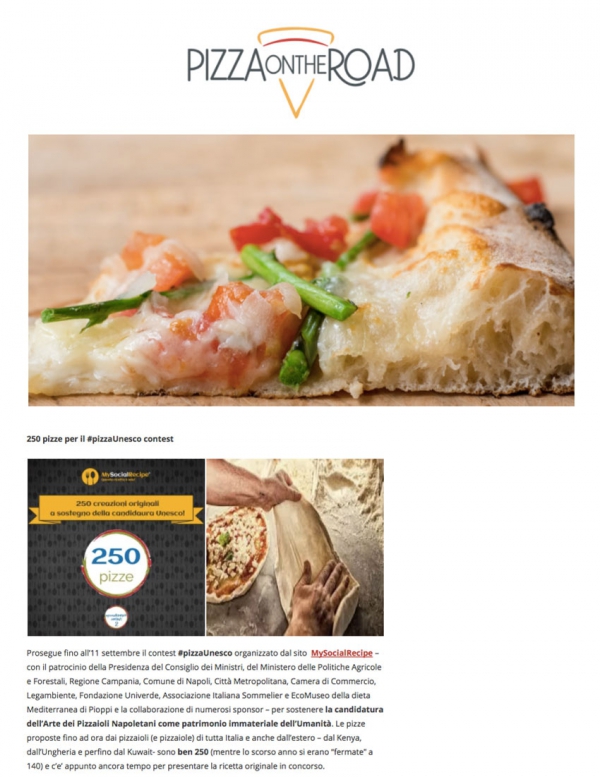 250 pizze per il #pizzaUnesco contest