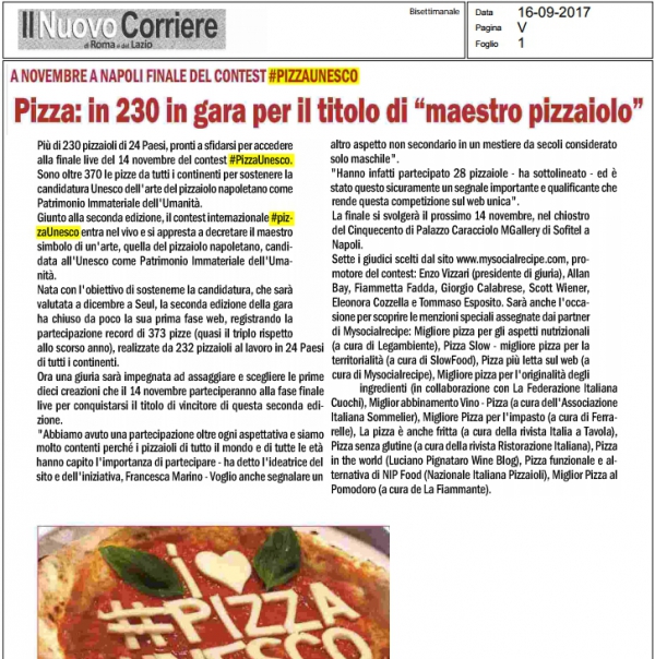 Pizza: in 230 in gara per il titolo di 'maestro pizzaiolo' 
