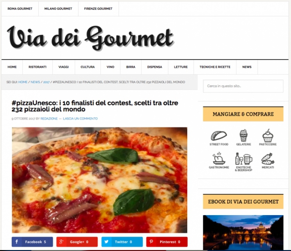 #pizzaUnesco: i 10 finalisti del contest, scelti tra oltre 232 pizzaioli del mondo