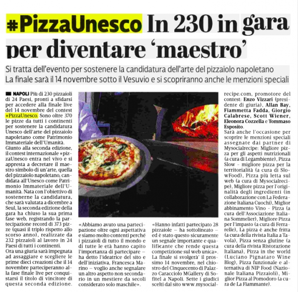 PizzaUnesco In 230 in gara per diventare 'maestro'