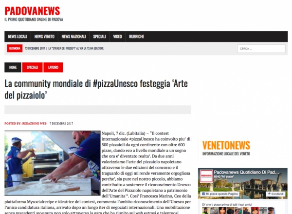 La community mondiale di #pizzaUnesco festeggia ‘Arte del pizzaiolo’
