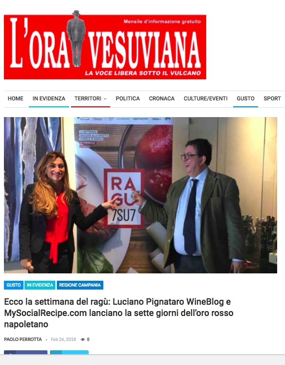 Ecco la settimana del ragù: Luciano Pignataro WineBlog e MySocialRecipe.com lanciano la sette giorni dell’oro rosso napoletano