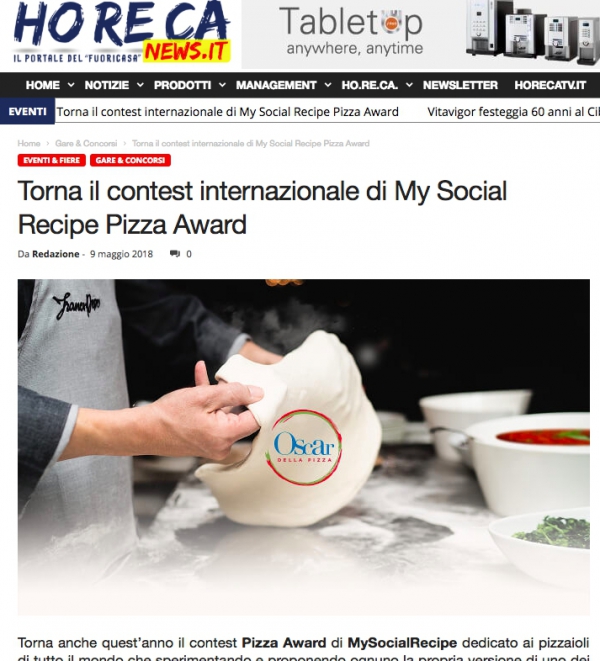 Torna il contest internazionale di My Social Recipe Pizza Award