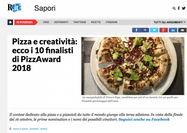 Pizza e creatività: ecco i 10 finalisti di PizzAward 2018