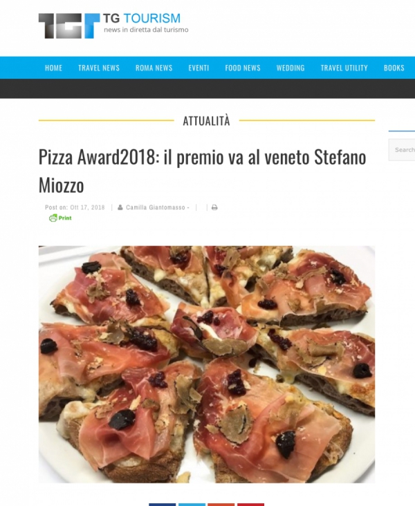 Pizza Award2018: il premio va al veneto Stefano Miozzo