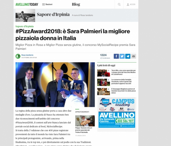#PizzAward2018: è Sara Palmieri la migliore pizzaiola donna in Italia