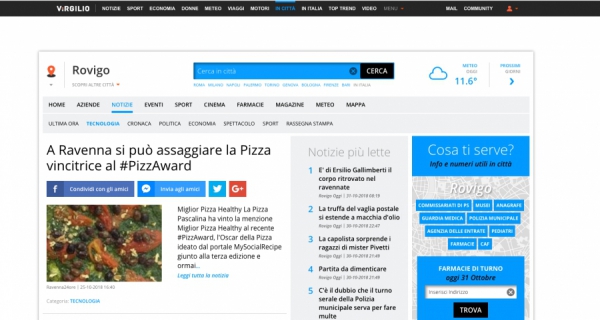  A Ravenna si può assaggiare la Pizza vincitrice al #PizzAward