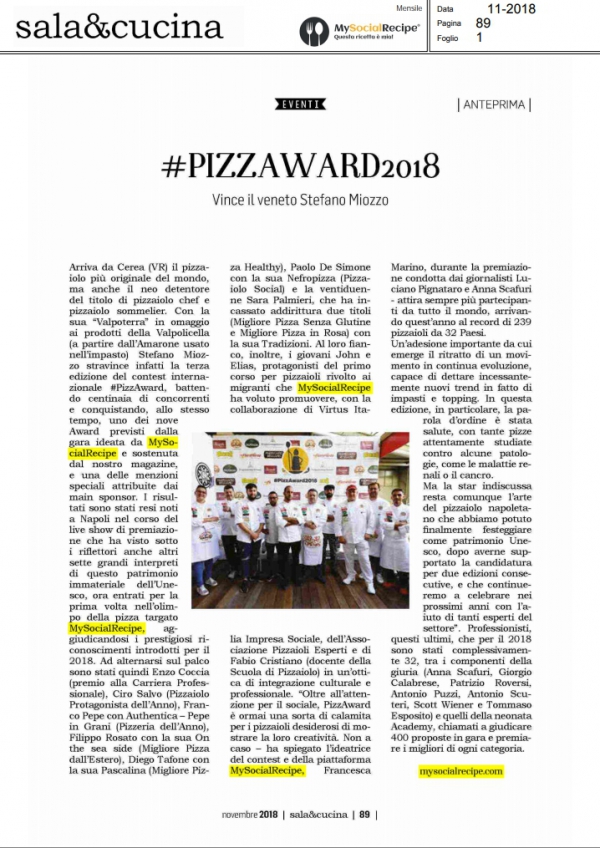 #PizzAward2018