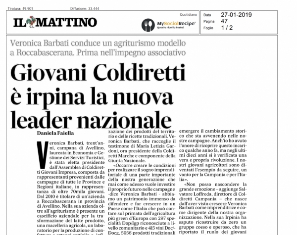 Giovani Coldiretti è irpina la nuova leader nazionale