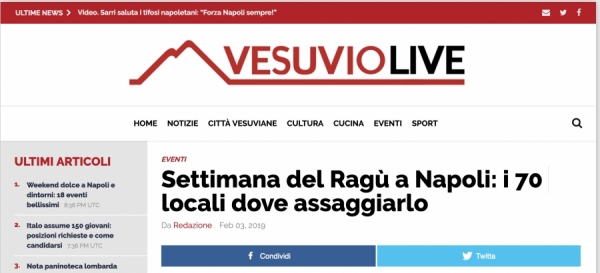 Settimana del Ragù a Napoli: i 70 locali dove assaggiarlo