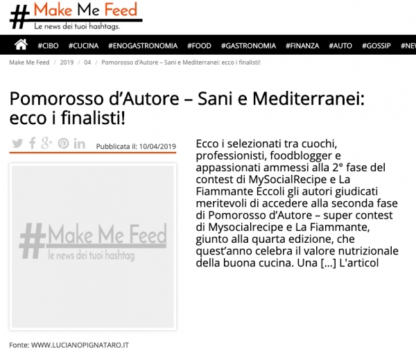 Pomorosso d’Autore – Sani e Mediterranei: ecco i finalisti!