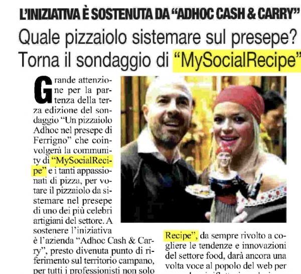 Quale pizzaiolo sistemare sul presepe? Torna il sondaggio di 'MySocialRecipe'