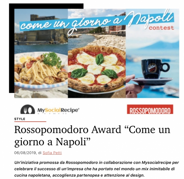 Rossopomodoro Award “Come un giorno a Napoli”