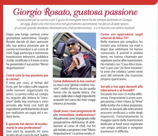Giorgio Rosato, gustosa passione